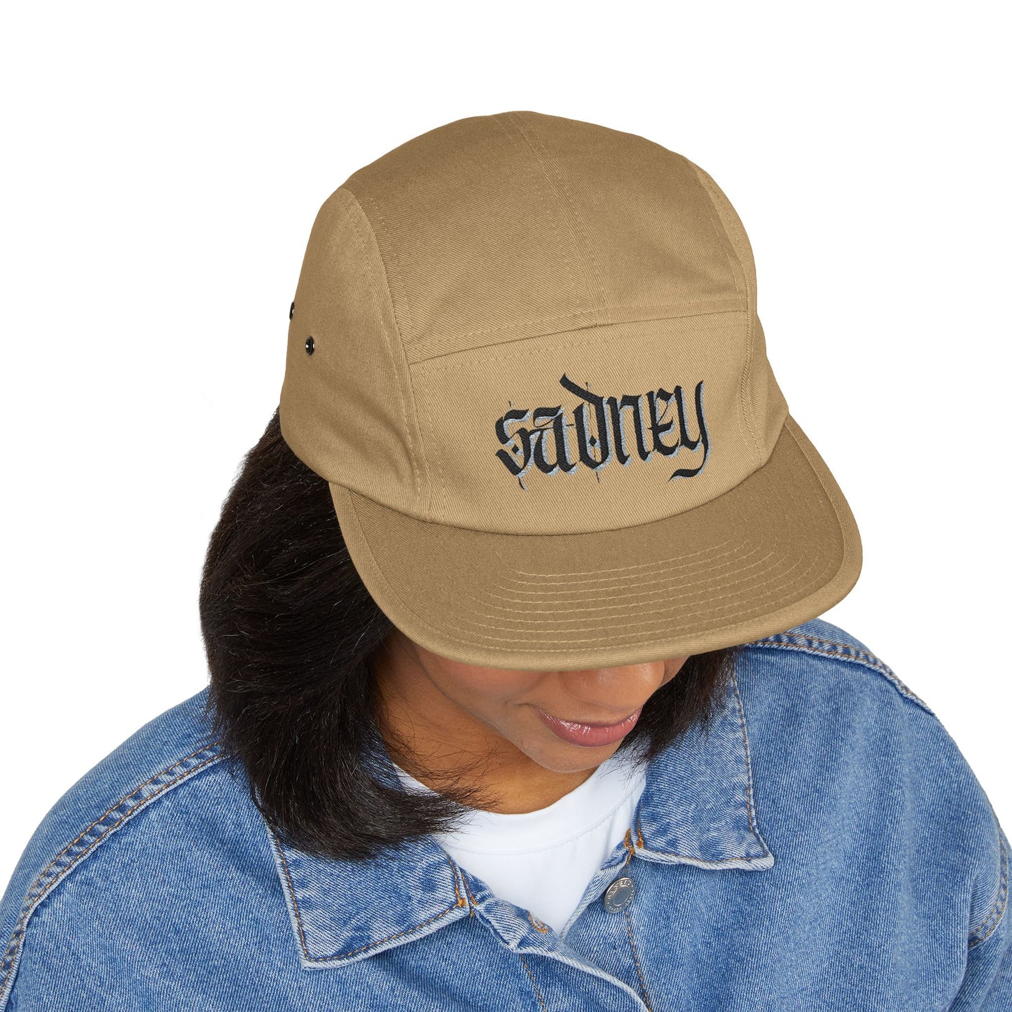 Stylish 5-Panel Cap with Sadney Embroidery, Perfect for Casual Wear, Street Fashion, Gift for Him/Her, Summer Accessory, Headwear